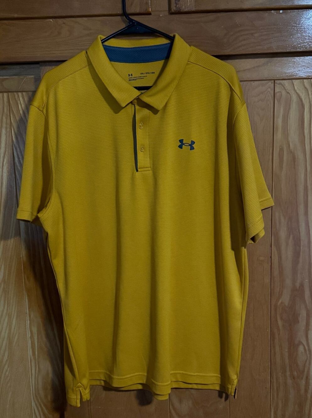 Under Armour Yellow Tech Polo Shirt Men's Size 2XL